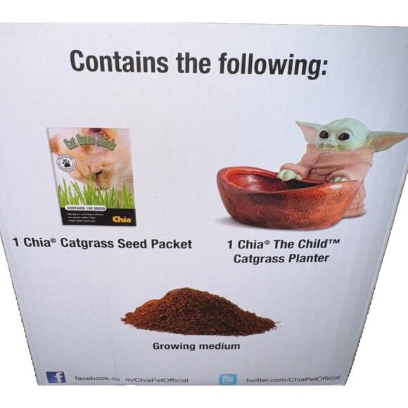 Star Wars GROGU The Child The Mandalorian Chia Pet Cat Grass Reusable Planter - Picture 8 of 9